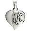 Серебряная подвеска в форме сердца с буквой К 10040474К05